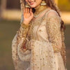 3 Piece Embroidered Ready to Wear Nikkah Dress with Organza Shirt, Masoori Gharara & Dupatta