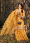 Pure Handmade Saffron Gharara Set – Perfect Bridal wear (Mayaon Dress)