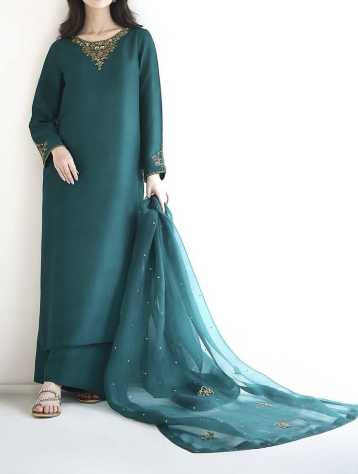 3PC Embroidered Ready-to-Wear Zinc Dress
