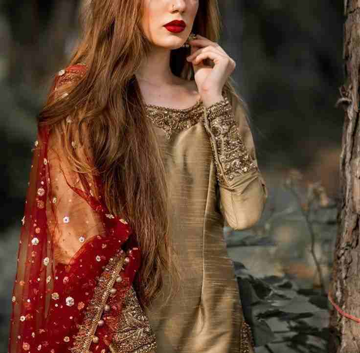 3PC Ready-to-Wear Embroidered Dress – Traditional Copper