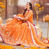 Orange Sharara Shirt Bridal Pakistani Mehndi Dresses