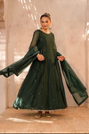 3-Piece Embellished Mehndi Green – Ready to Wear Formal Dress