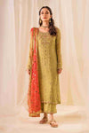 3PC Ready-to-Wear Embroidered Khadi Dress – Sabza