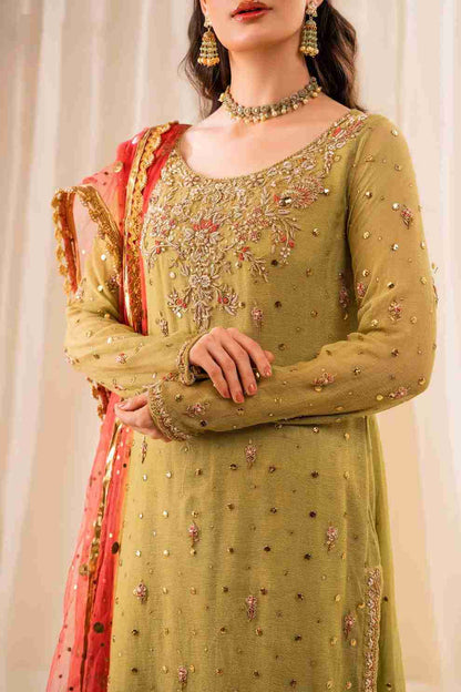 3PC Ready-to-Wear Embroidered Khadi Dress – Sabza