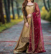 3PC Ready-to-Wear Embroidered Dress – Traditional Copper