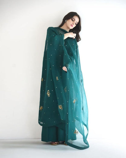 3PC Embroidered Ready-to-Wear Zinc Dress