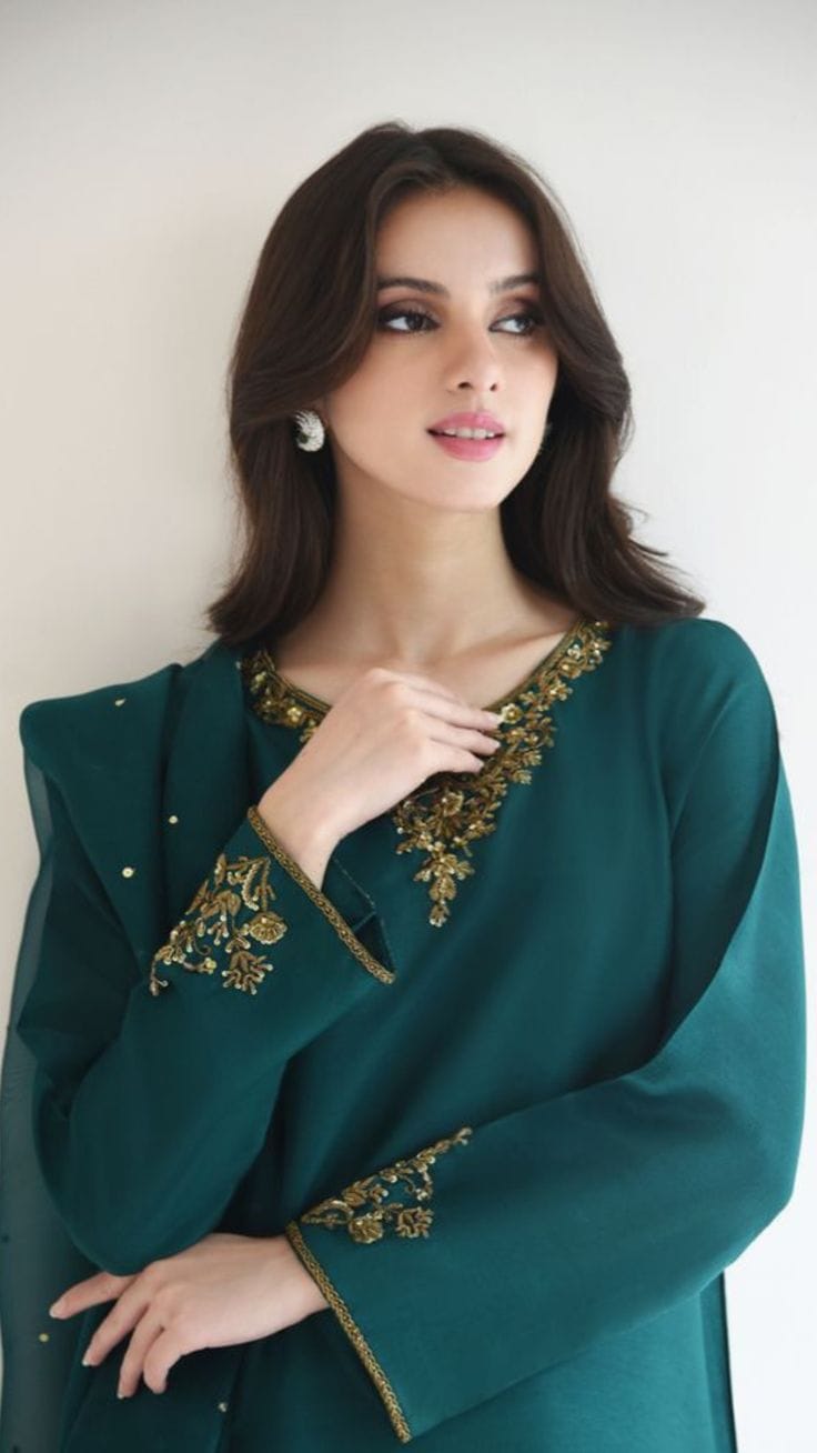 3PC Embroidered Ready-to-Wear Zinc Dress