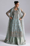Pakistani Bridal Dress in Blue Lehenga Dupatta Style –