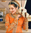 Orange Sharara Shirt Bridal Pakistani Mehndi Dresses